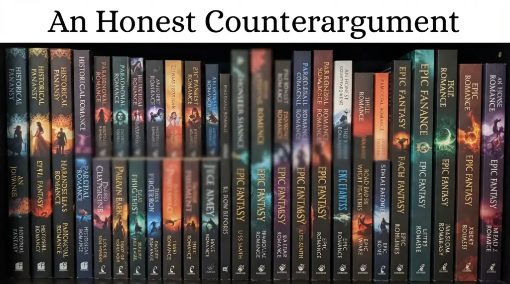 Different forms of fantasy romance beyond the romantasy label.
