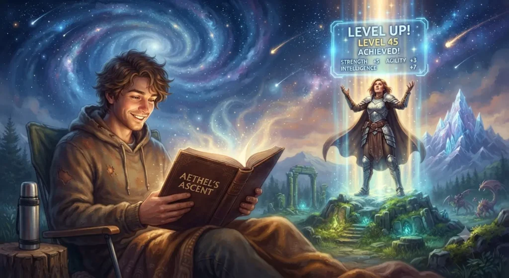 Reader enjoying the satisfaction of progression fantasy.