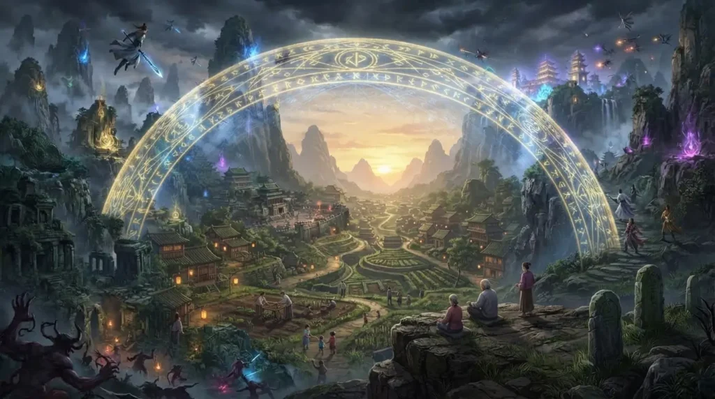Ordinary people living safely in a cultivation novel world.