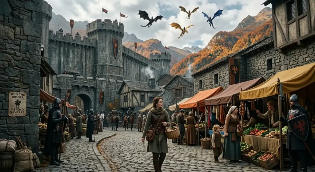Civilian living inside a fortified Navarrian town