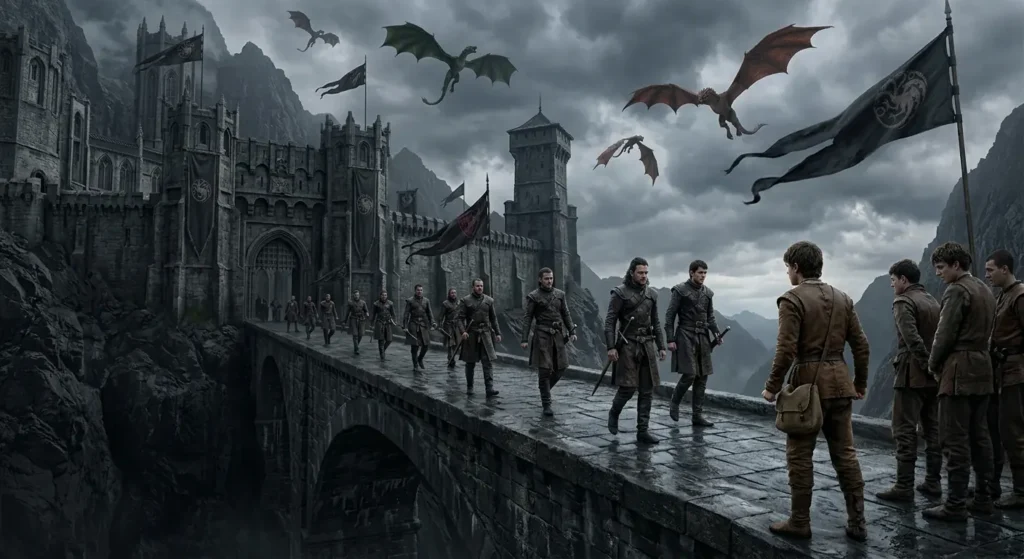 Recruit entering a dangerous dragon-rider academy