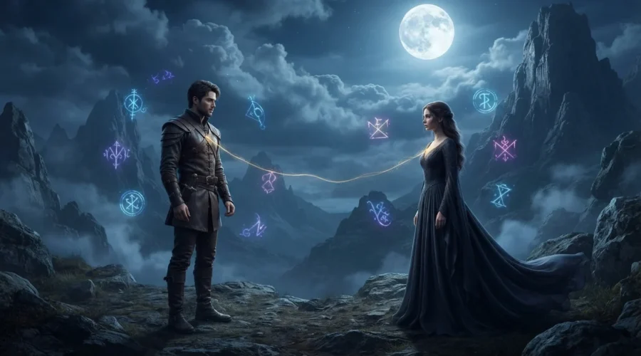 Two fantasy fated mates connected by a mysterious magical bond