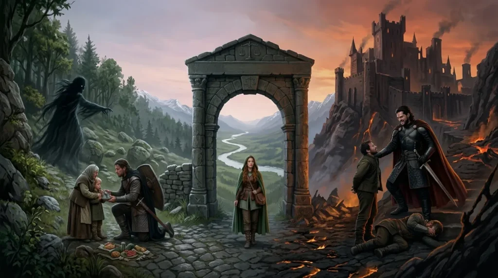Two morally ambiguous fantasy heroes show different approaches to redemption